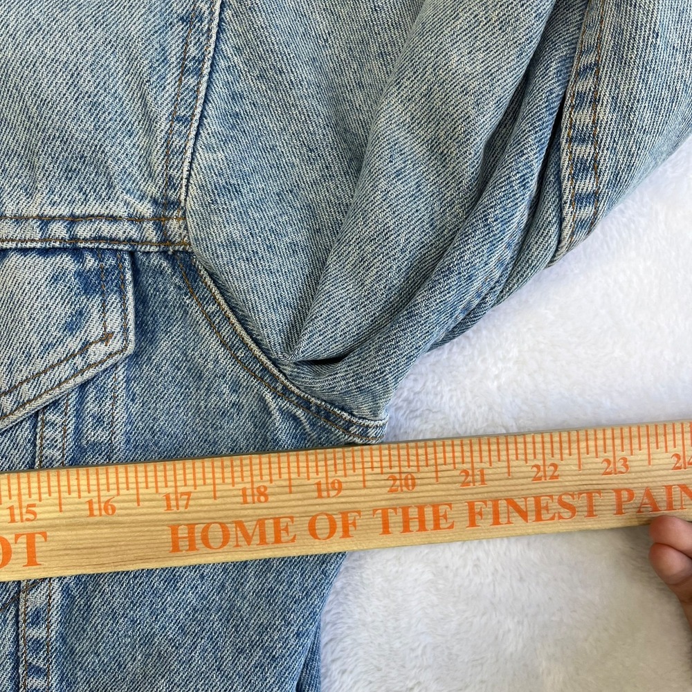Vintage‎ Arizona Jean Co. Trucker Jacket Men's Blue Denim Pockets Button Front - Picture 4 of 12